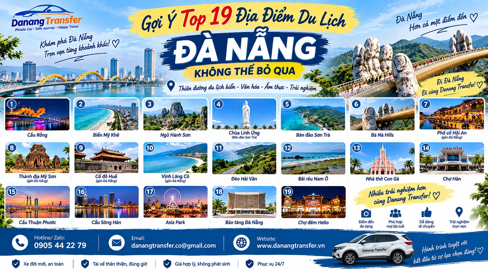 Top 19 địa điểm du lịch Đà Nẵng không thể bỏ qua
