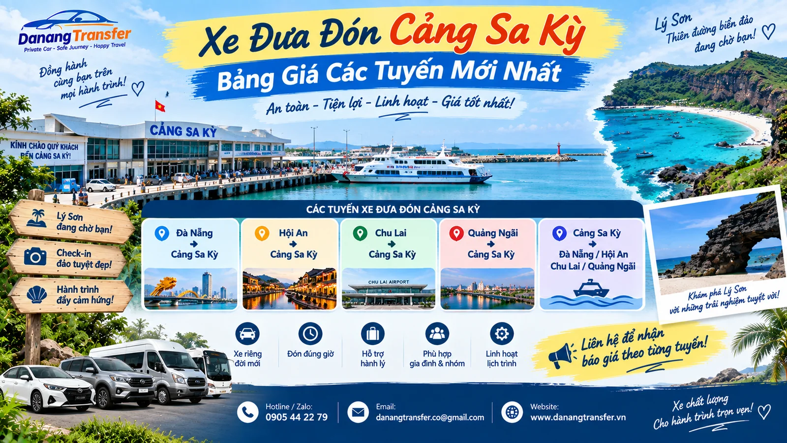 Xe đưa đón Cảng Sa Kỳ và bảng giá các tuyến mới nhất