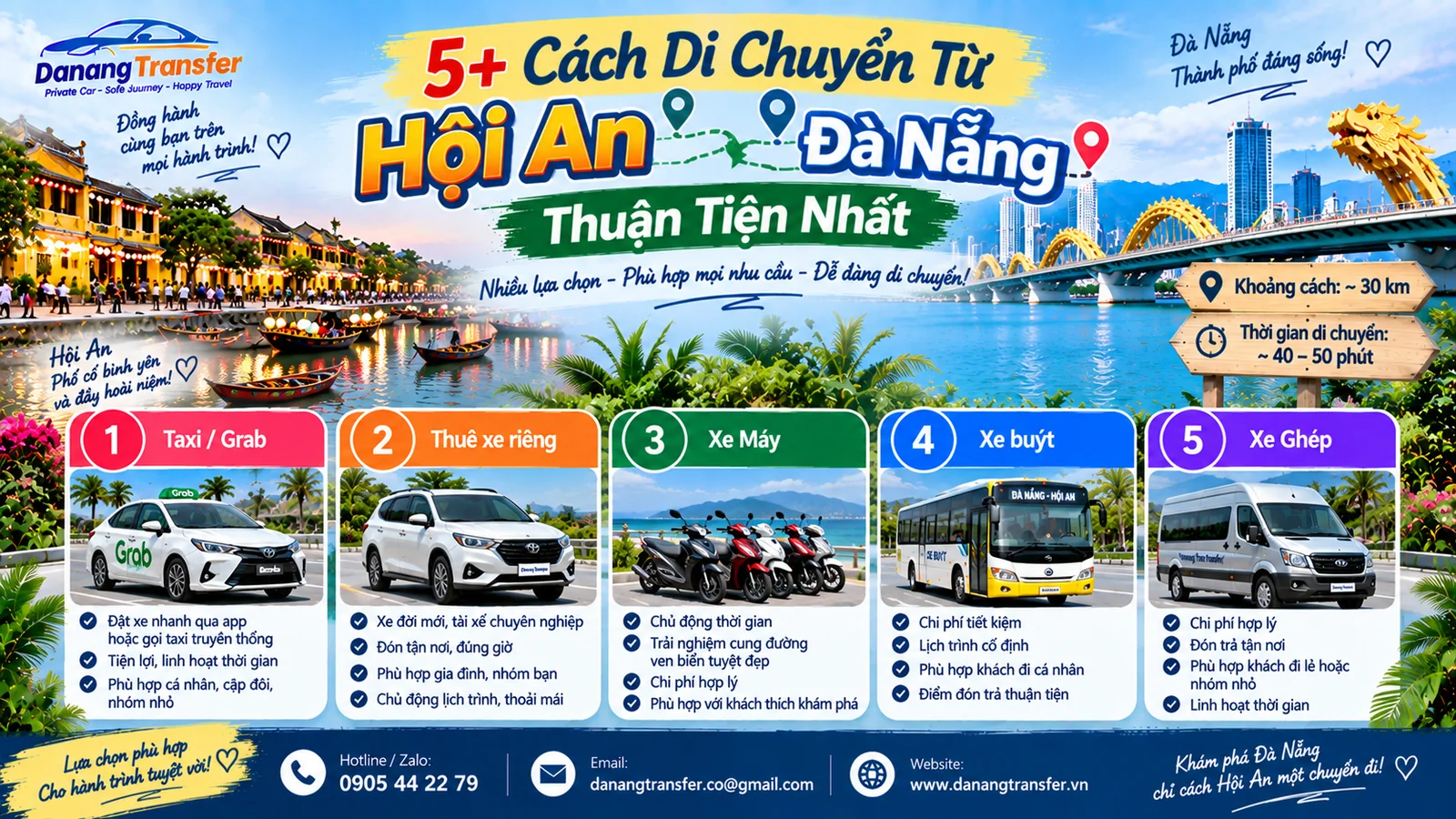 5+ Cách Di Chuyển Từ Hội An Đi Đà Nẵng Thuận Tiện Nhất