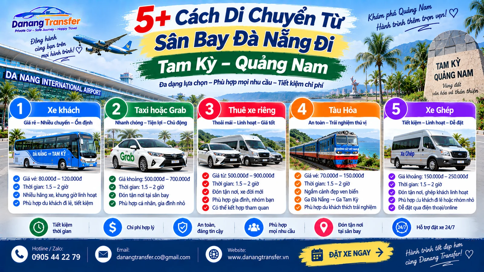 5+ Cách Di Chuyển Từ Sân Bay Đà Nẵng Đi Tam Kỳ – Quảng Nam