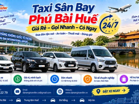 Taxi sân bay Phú Bài Huế 24/7 giá rẻ gọi nhanh có ngay
