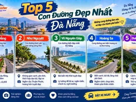 Top 5 con đường đẹp nhất Đà Nẵng Bạch Đằng Như Nguyệt Võ Nguyên Giáp Hoàng Sa đèo Hải Vân