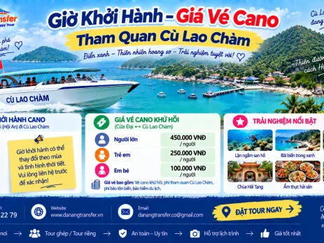 Giờ Khởi Hành – Giá Vé Cano Tham Quan Cù Lao Chàm