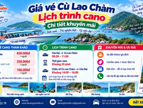 Giá vé Cù Lao Chàm lịch trình cano và chi tiết khuyến mãi