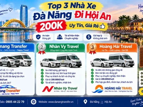 Top 3 Nhà Xe Đà Nẵng Đi Hội An 200K Uy Tín, Giá Rẻ