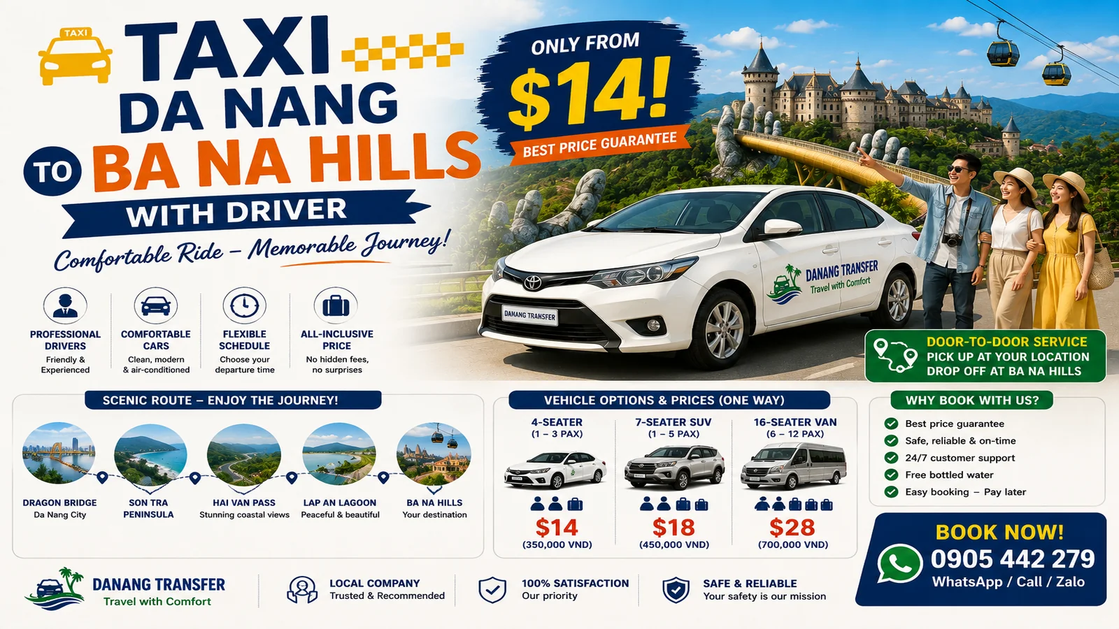 Da Nang to Ba Na Hills by private car