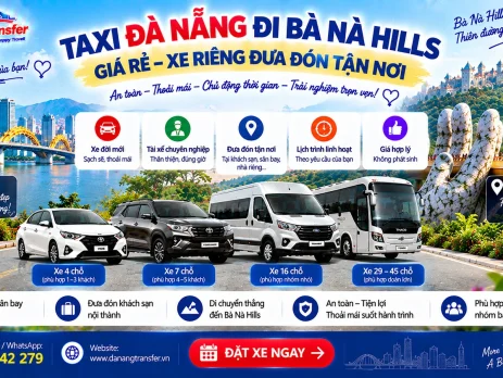 Taxi Đà Nẵng đi Bà Nà Hills giá rẻ xe riêng đưa đón tận nơi