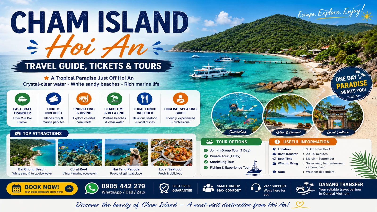 Cham Island Hoi An – Travel Guide, Tickets & Tours