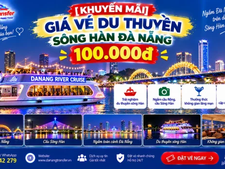 Khuyến mãi giá vé du thuyền sông Hàn Đà Nẵng 100.000đ