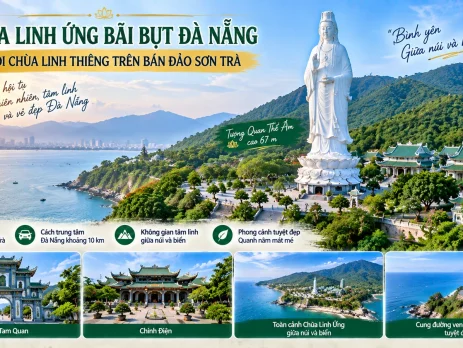 Chùa Linh Ứng Bãi Bụt Đà Nẵng trên bán đảo Sơn Trà