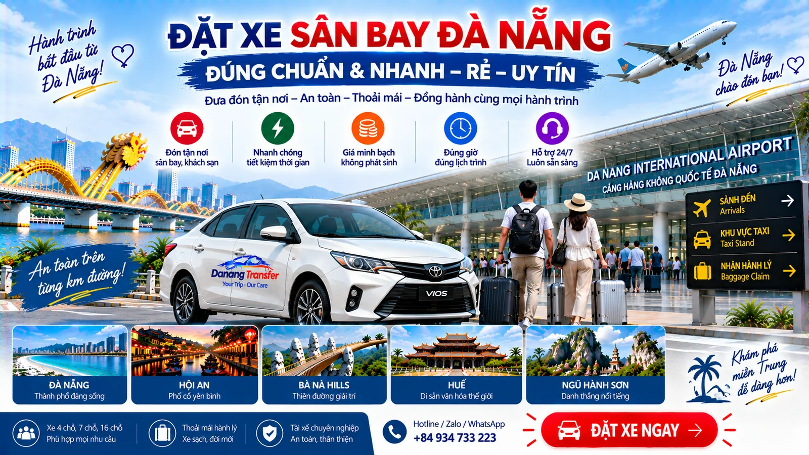 Đặt Xe Sân Bay Đà Nẵng Đúng Chuẩn & Nhanh – Rẻ – Uy Tín