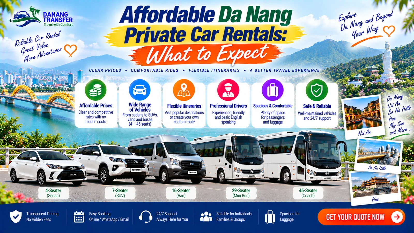 Affordable Da Nang Private Car Rentals – What to Expect