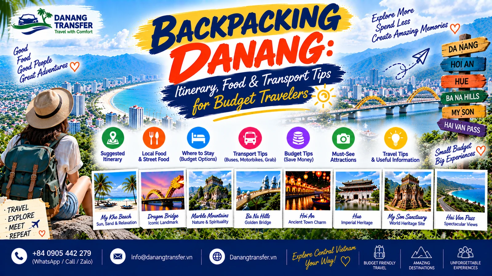 Backpacking Danang travel guide with budget itinerary, local food, transport tips and must-see attractions