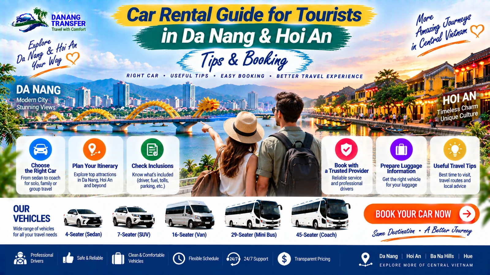 Car Rental Guide for Tourists in Da Nang and Hoi An – Tips and Booking