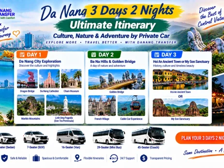 Da Nang 3 Days 2 Nights Ultimate Itinerary by Private Car