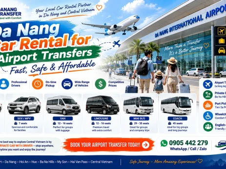 Da Nang Car Rental for Airport Transfers: Fast, Safe & Affordable