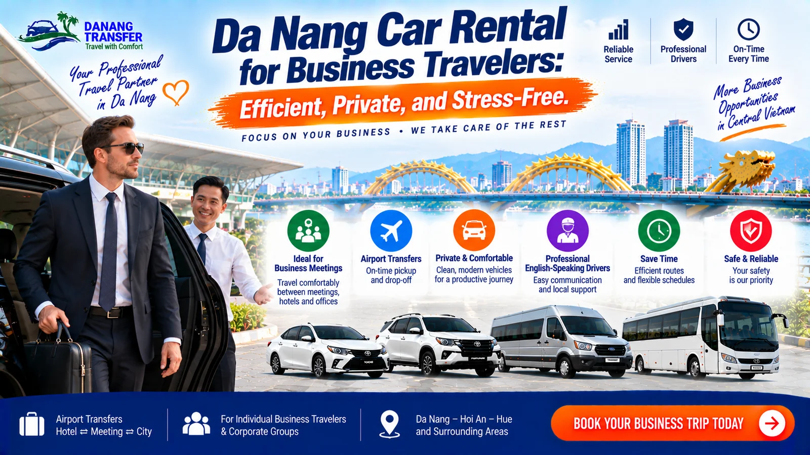 Da Nang Car Rental for Business Travelers – Efficient, Private and Stress-Free