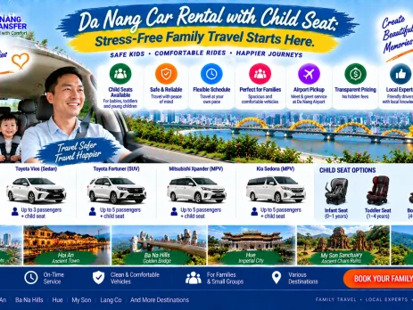 Da Nang Car Rental with Child Seat – Stress-Free Family Travel