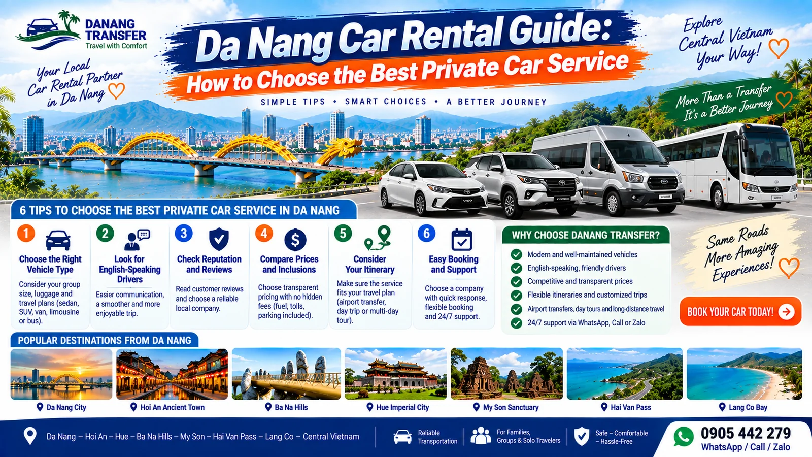 Da Nang Car Rental Guide: How to Choose the Best Private Car Service