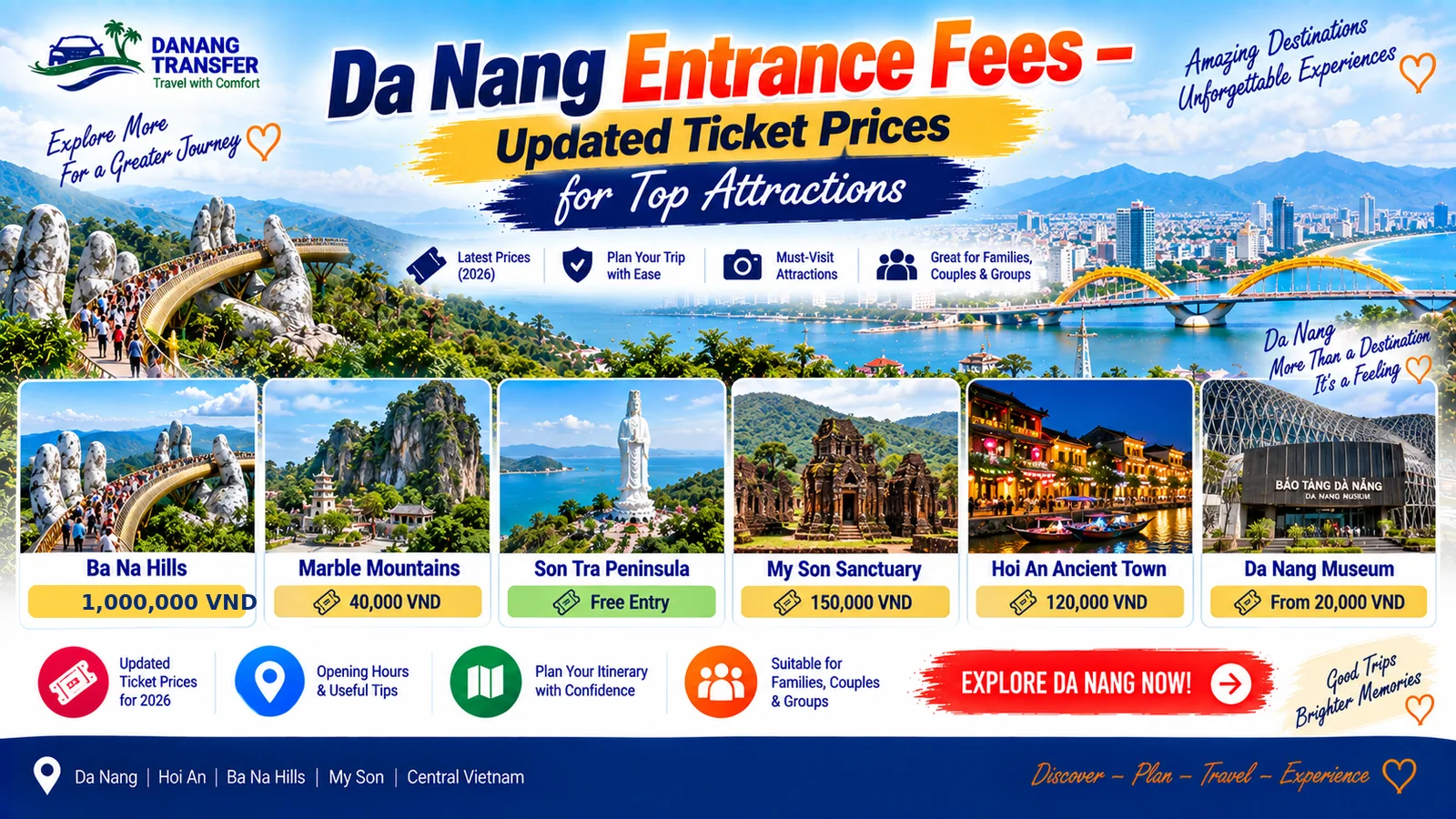 Da Nang Entrance Fees – Updated Ticket Prices for Top Attractions