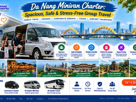 Da Nang Minivan Charter – Spacious Safe and Stress-Free Group Travel