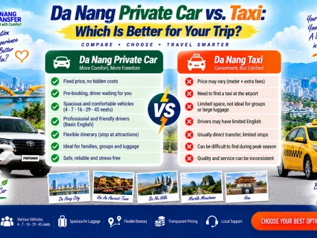 Da Nang Private Car vs Taxi – Which Is Better for Your Trip