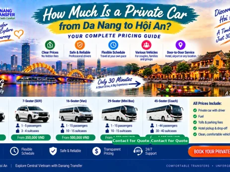 Da Nang to Hoi An Private Car Pricing Guide