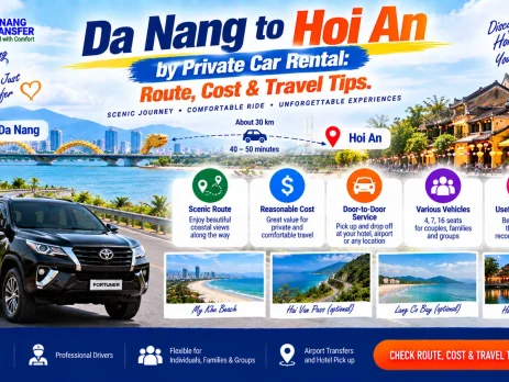 Da Nang to Hoi An by Private Car Rental – Route, Cost & Travel Tips
