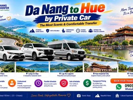 Da Nang to Hue by Private Car – The Most Scenic & Comfortable Transfer