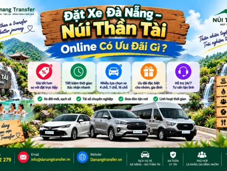 Đặt xe Đà Nẵng Núi Thần Tài online có ưu đãi gì