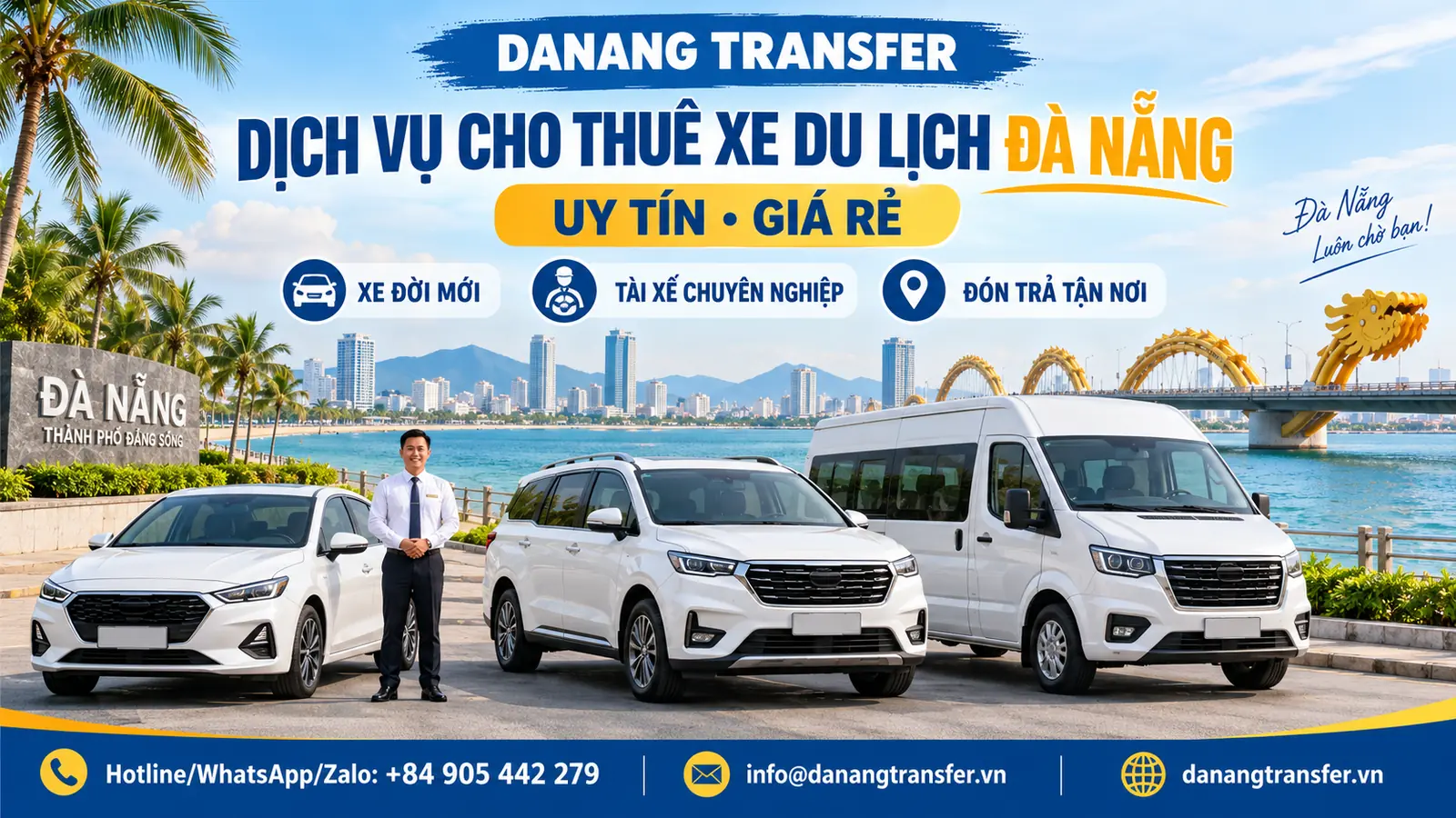Dịch vụ cho thuê xe du lịch Đà Nẵng uy tín, giá rẻ của Danang Transfer