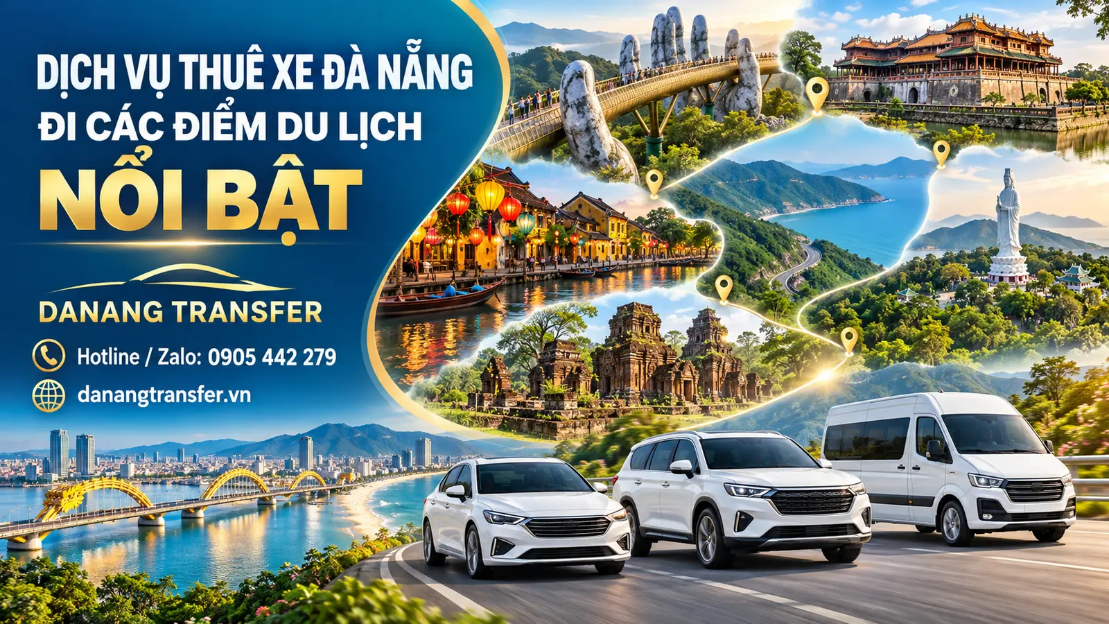 Dịch vụ thuê xe Đà Nẵng đi các điểm du lịch nổi bật