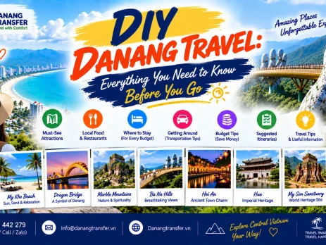 DIY Danang travel guide with must-see attractions, budget tips, local food, transportation and self-guided itinerary