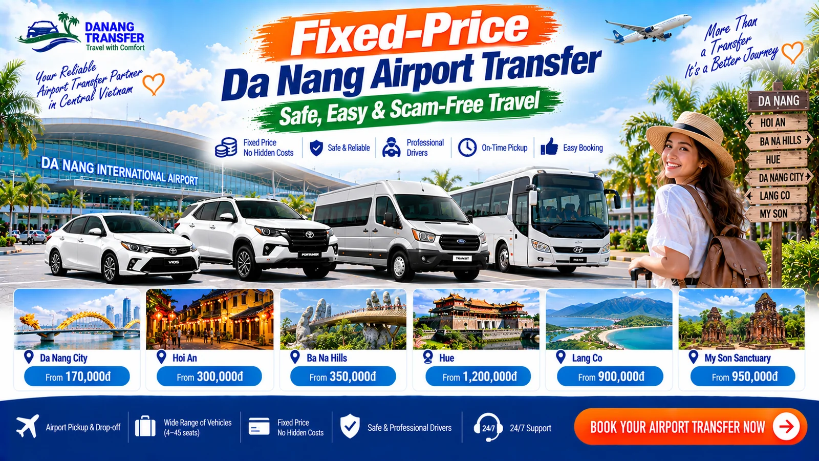 Fixed-Price Da Nang Airport Transfer – Safe, Easy & Scam-Free Travel