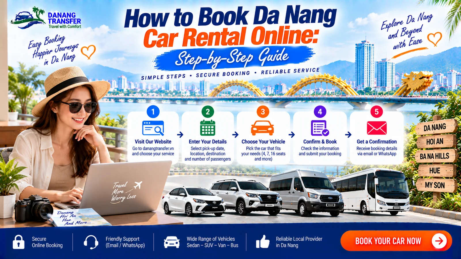 How to Book Da Nang Car Rental Online – Step-by-Step Guide