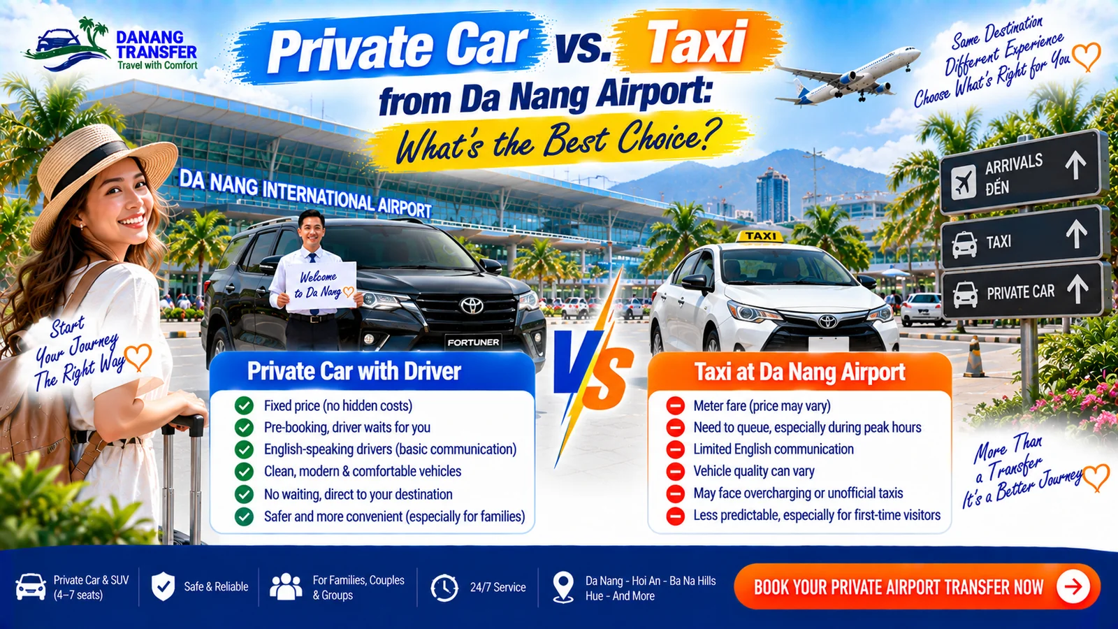 Private Car vs Taxi from Da Nang Airport – What’s the Best Choice