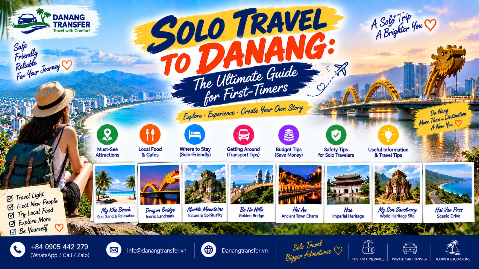 Solo travel to Danang guide for first-time travelers with attractions, local food, accommodation, transport and safety tips