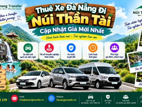 Thuê xe Đà Nẵng đi Núi Thần Tài cập nhật giá mới nhất