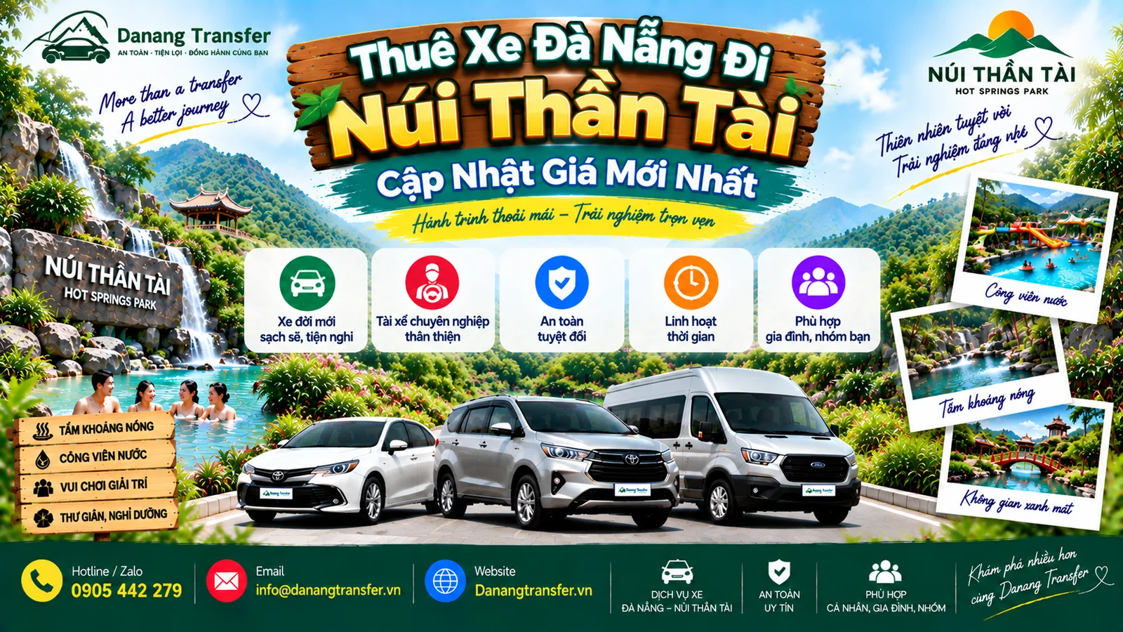 Thuê xe Đà Nẵng đi Núi Thần Tài cập nhật giá mới nhất