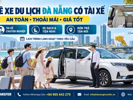 Thuê xe du lịch Đà Nẵng có tài xế chuyên nghiệp, an toàn và thoải mái