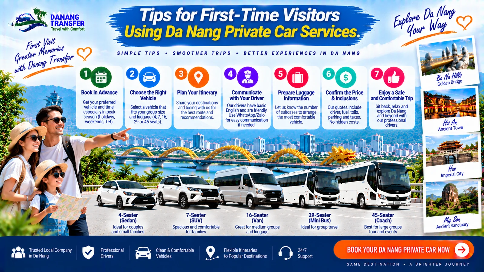 Tips for First-Time Visitors Using Da Nang Private Car Services