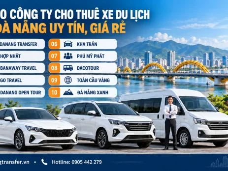 Top 10 công ty cho thuê xe du lịch tại Đà Nẵng uy tín giá rẻ