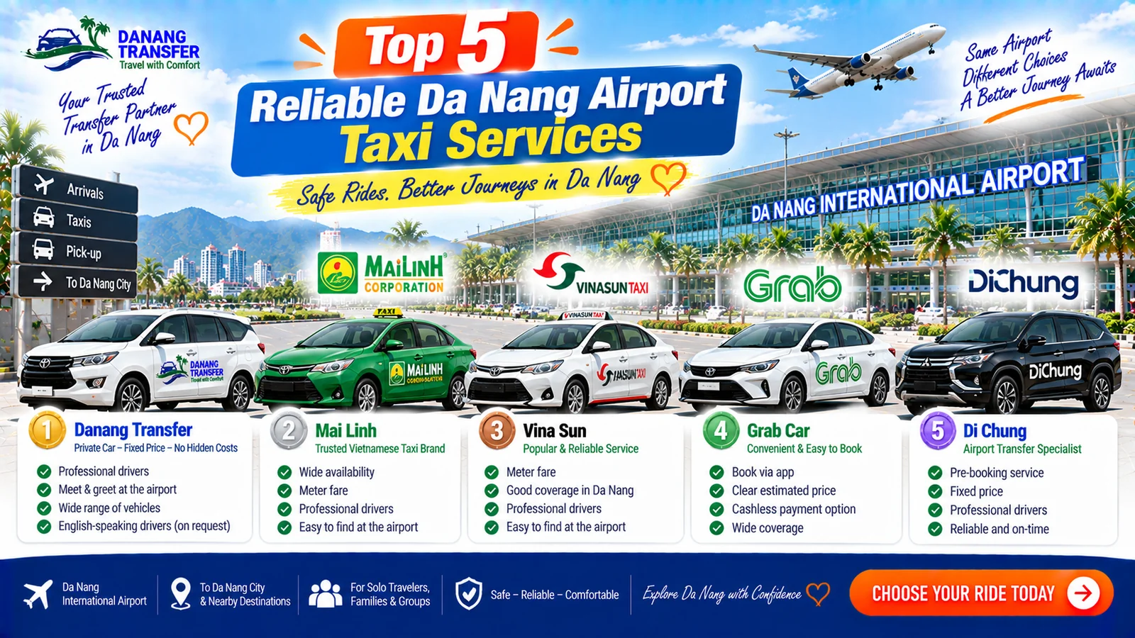 Top 5 Reliable Da Nang Airport Taxi Services