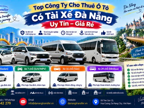Top công ty cho thuê ô tô có tài xế Đà Nẵng uy tín giá rẻ