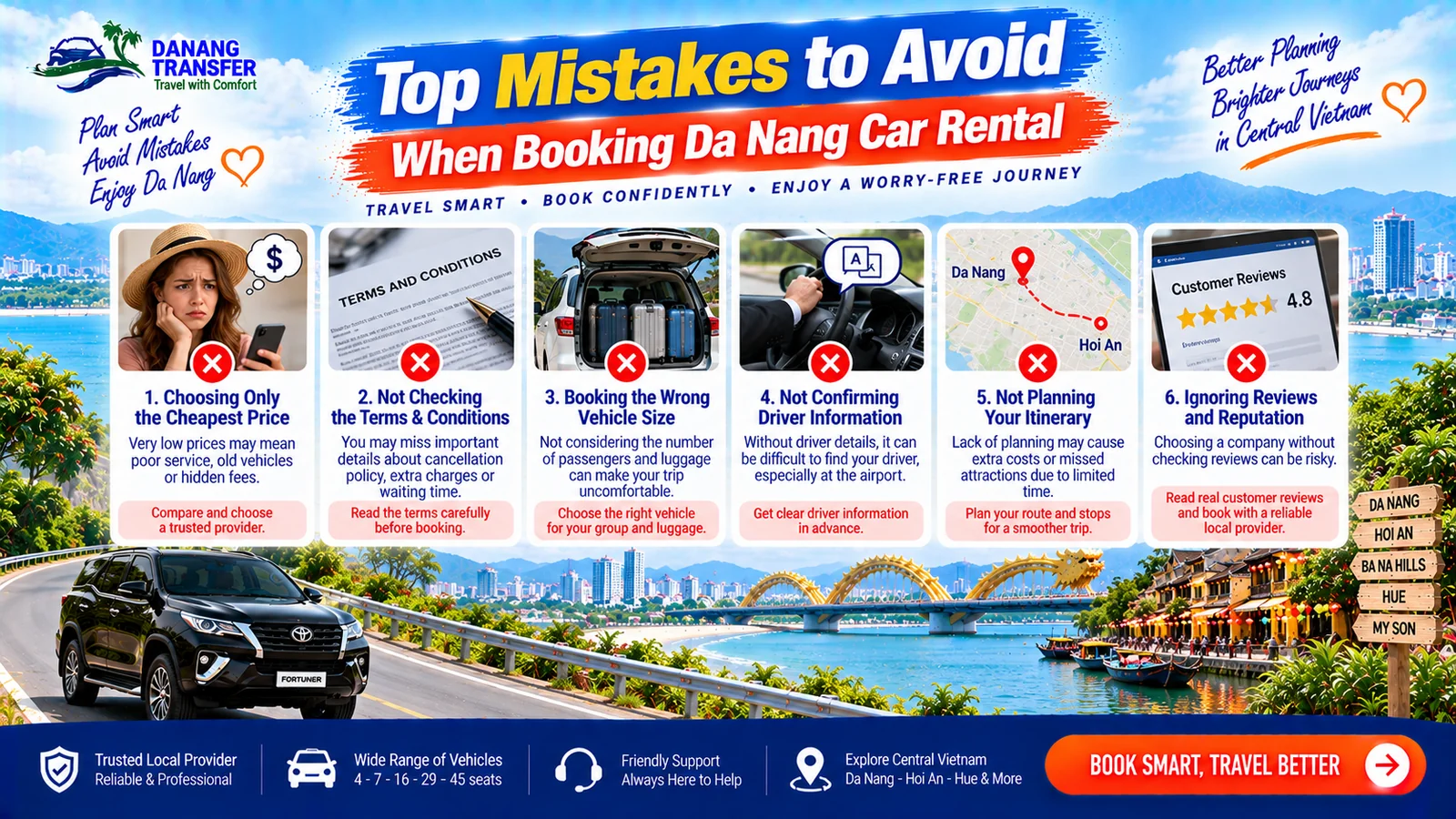 Top Mistakes to Avoid When Booking Da Nang Car Rental