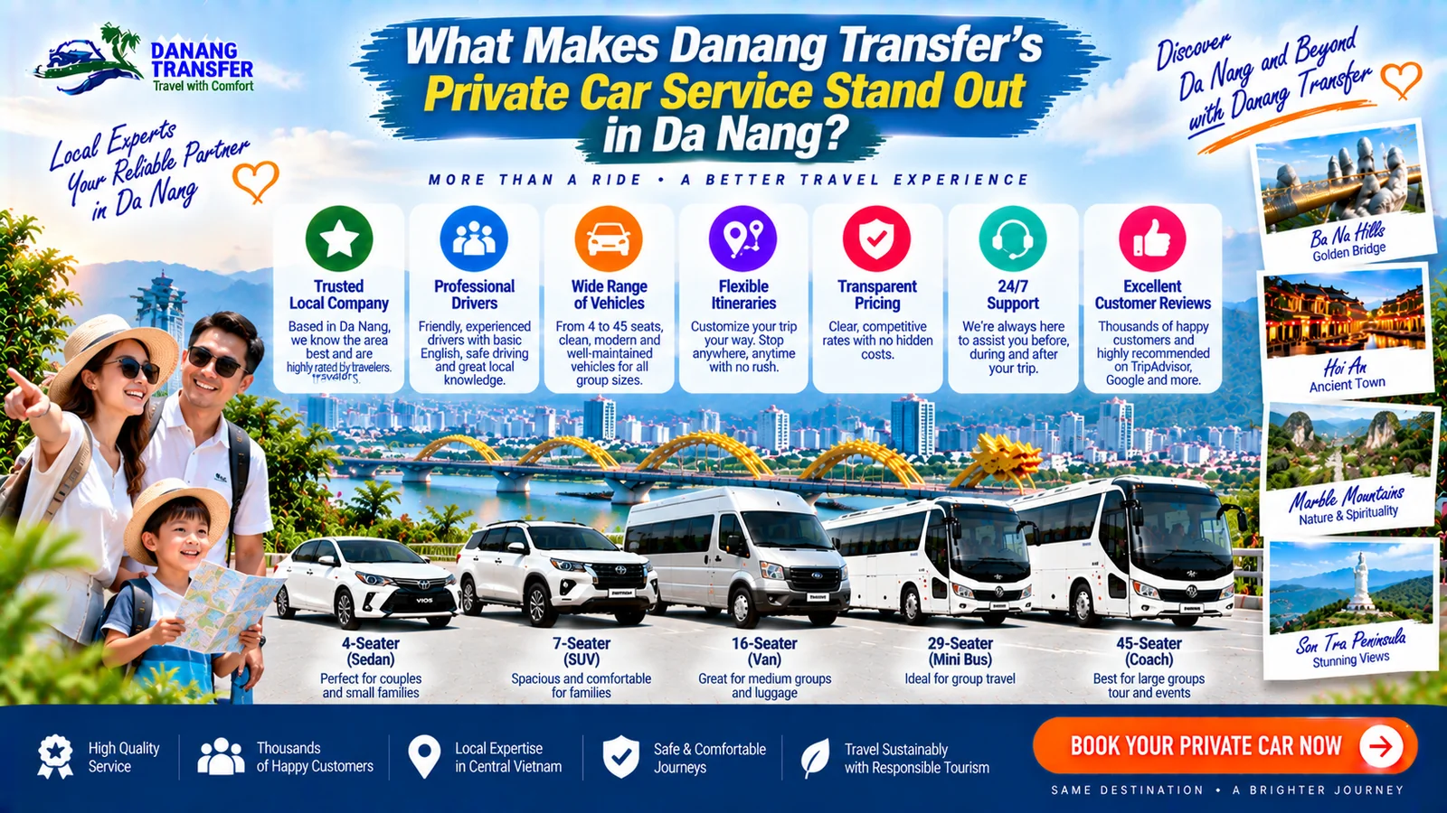 What Makes Danang Transfer’s Private Car Service Stand Out in Da Nang