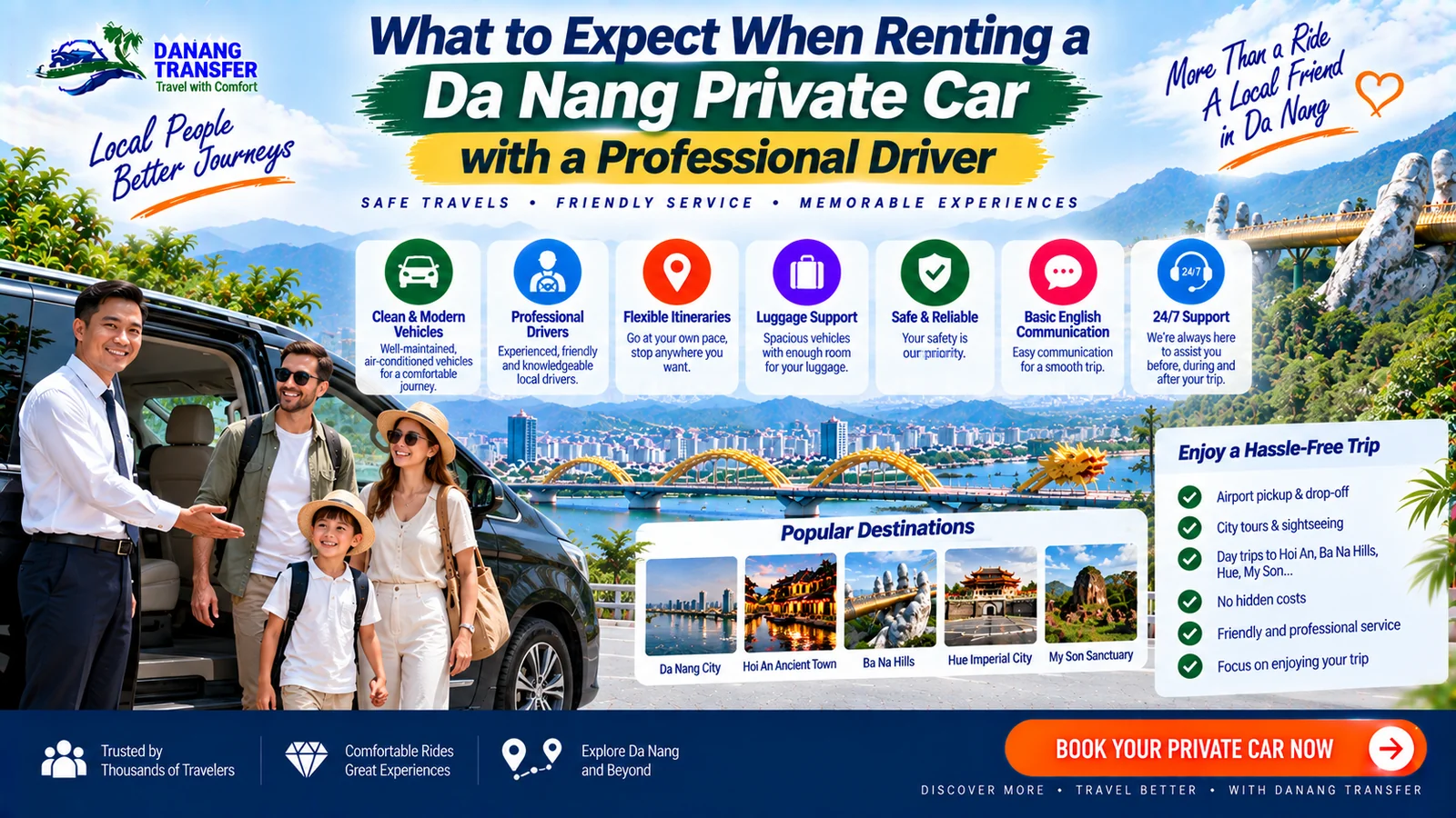 What to Expect When Renting a Da Nang Private Car with a Professional Driver