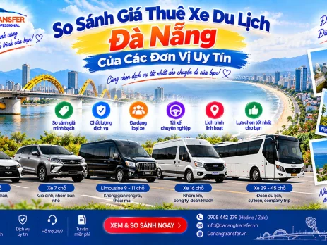 So sánh giá thuê xe du lịch Đà Nẵng của các đơn vị uy tín