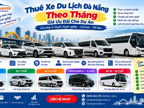 Thuê xe du lịch Đà Nẵng theo tháng giá ưu đãi cho doanh nghiệp và dự án