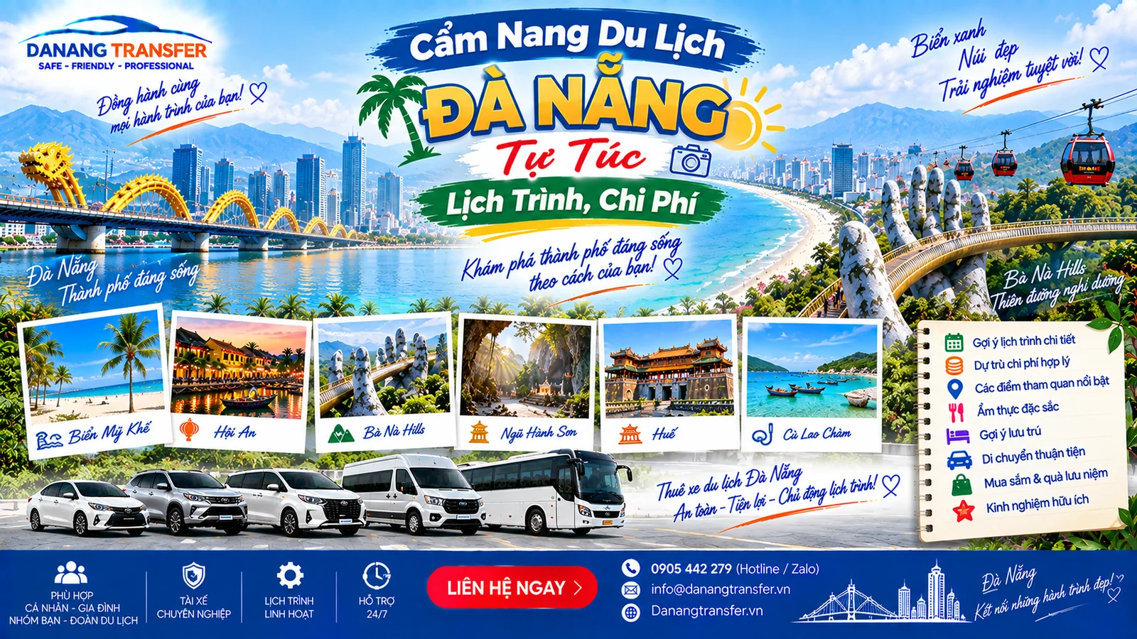 Cẩm nang du lịch Đà Nẵng tự túc với lịch trình chi phí và các điểm tham quan nổi bật